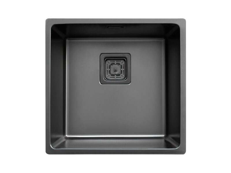 Cuba All Black 400X400X195mm Inox Square Sink