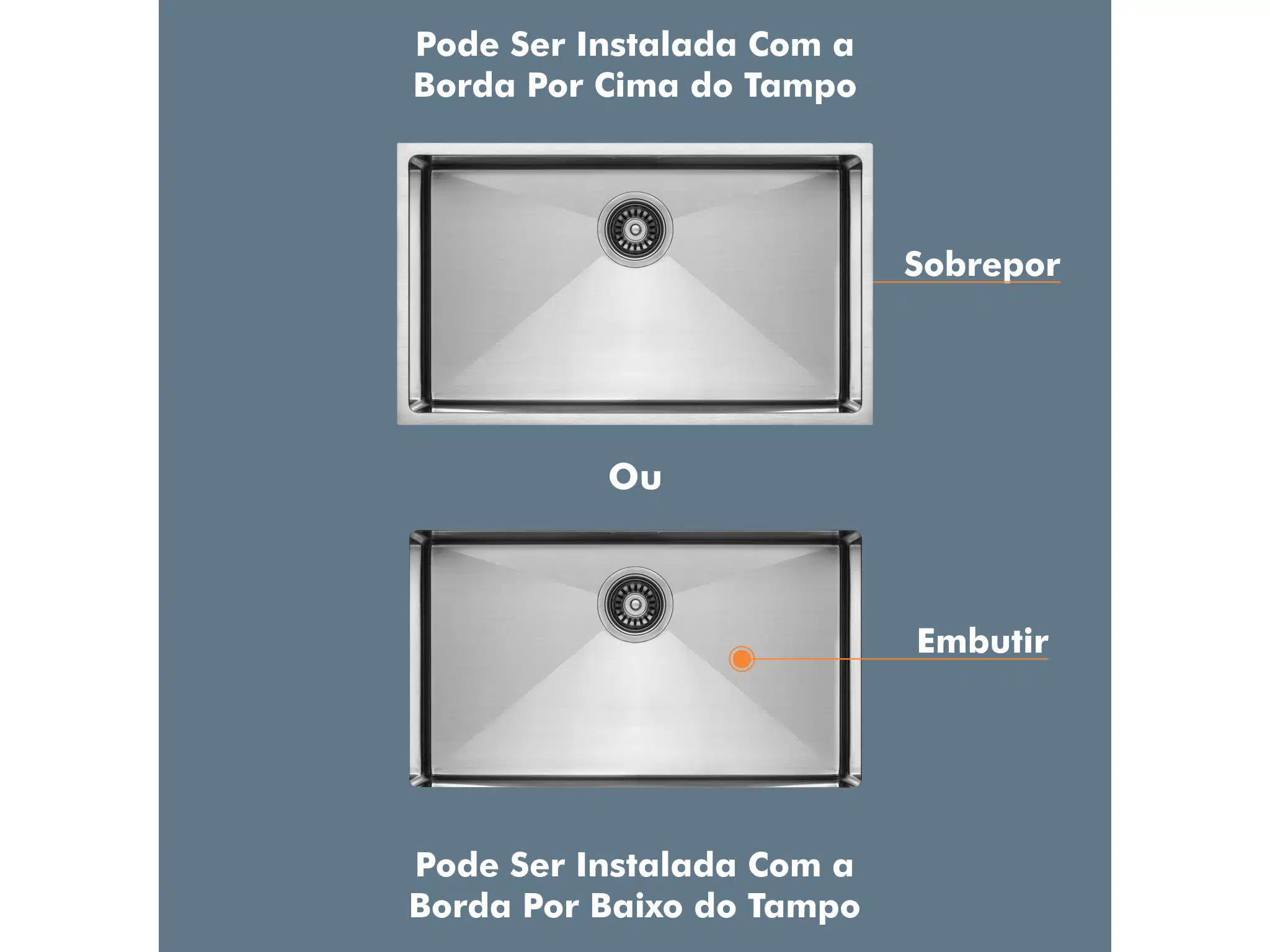 Cuba Boxed BX 690 650x370x200 Embutir/Sobrepor SINK - Imagem 4