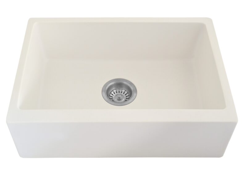 Cuba Farm Quartzo R12 590X406X190mm White SINK