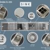 Calha Úmida Inox 1085x190x140mm Escovada Com Acessórios Sink - Image 2
