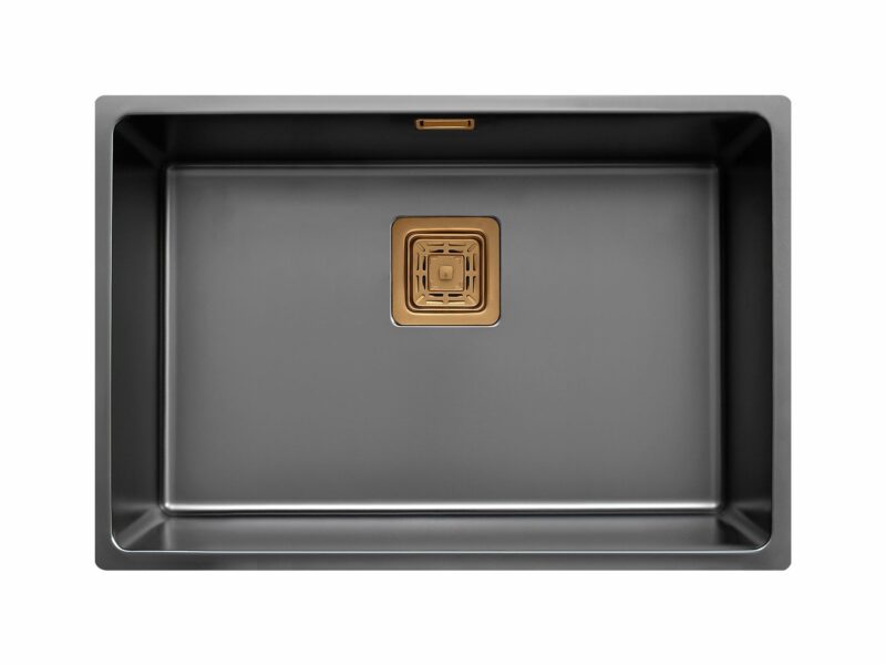 Cuba Inox Square 600X400X195mm Black Gold SINK