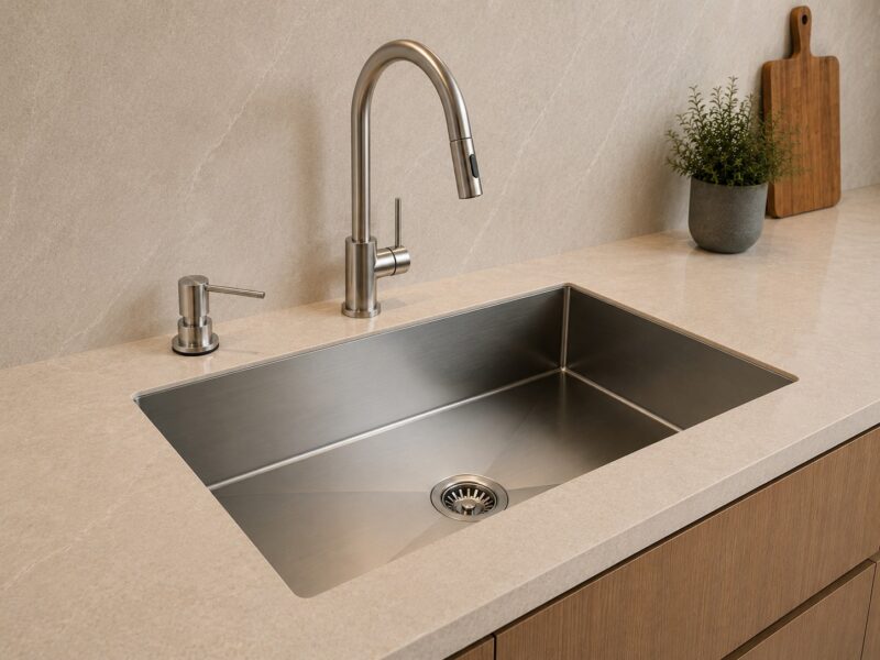 Cuba Quadra Gourmet QD70 R10 Inox 700X400X200mm Escovado Embutir/Sobrepor SINK