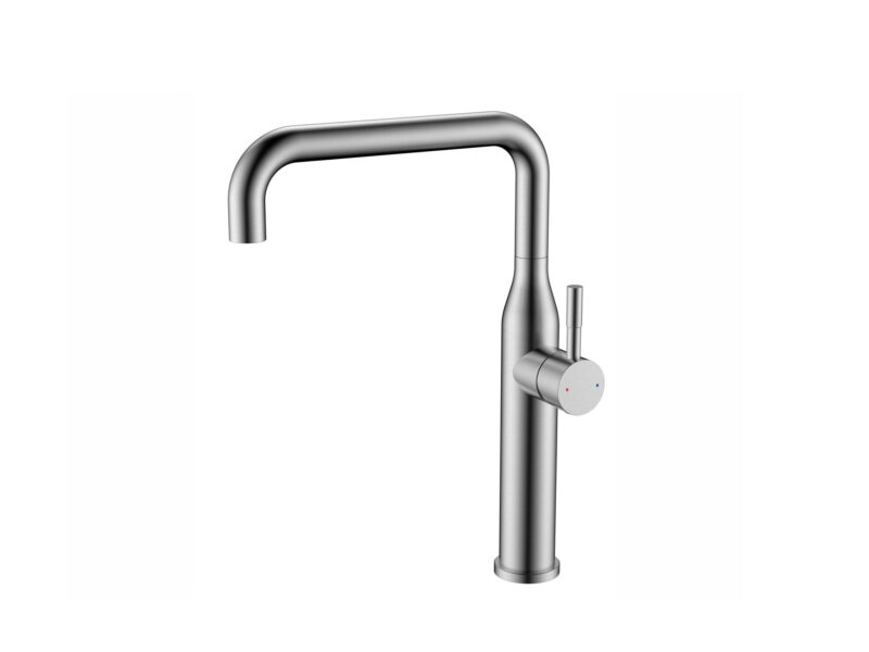 Misturador Monocomando Versatile Nordic Bica Alta Aço Inox Escovado 036-ES Sink