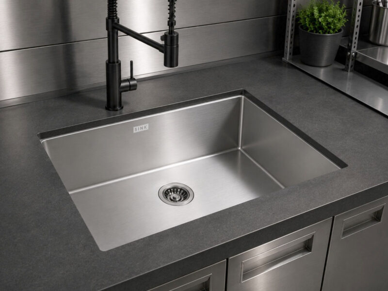 Cuba Inox Pro Line Industrial 500X400X200mm Válvula de 3 1/2" Escovada Sink